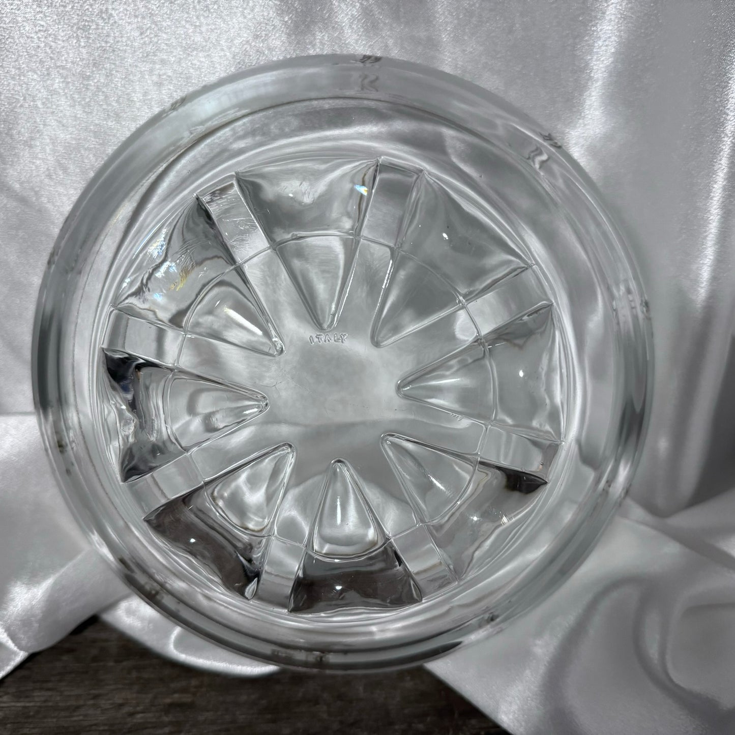 Frosted Glass Gold Wheat and Springs Crystal Bowl/Serving Set