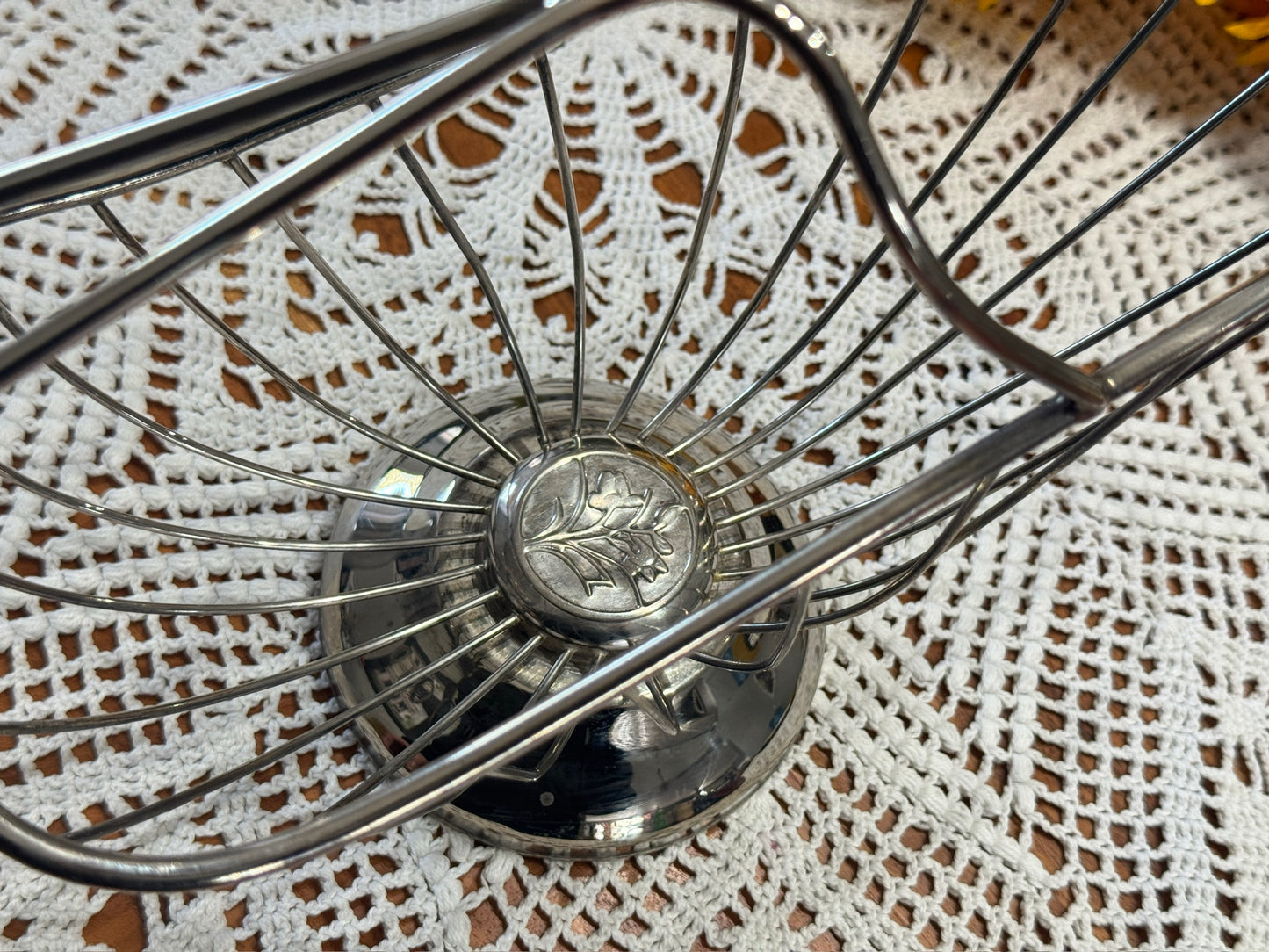 EP Brass Silver Plated Wine Bottle Basket