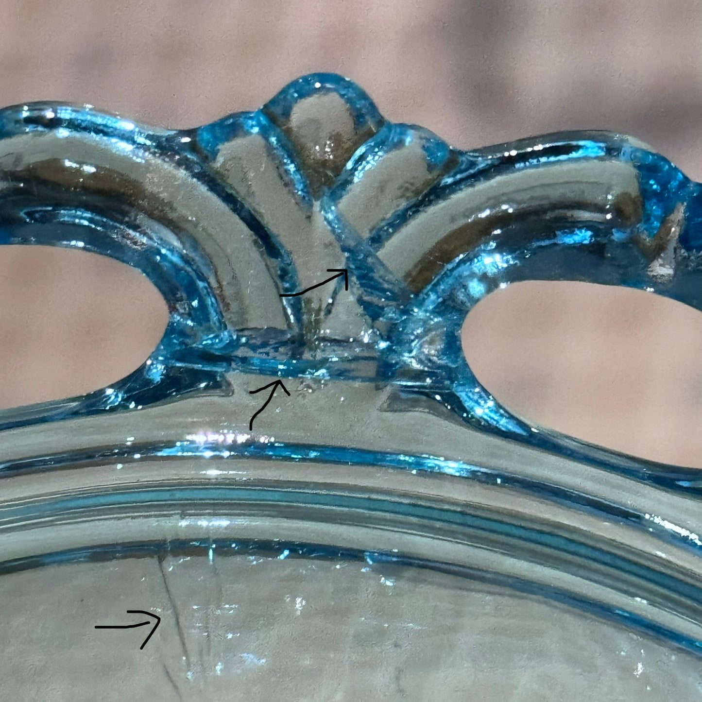 Blue Indiana Glass Candy Dish