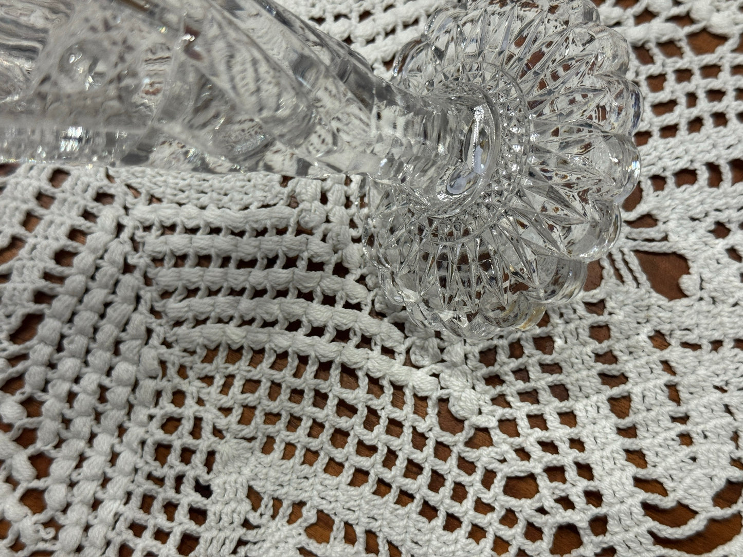 Early American Pressed Glass Starburst Vase