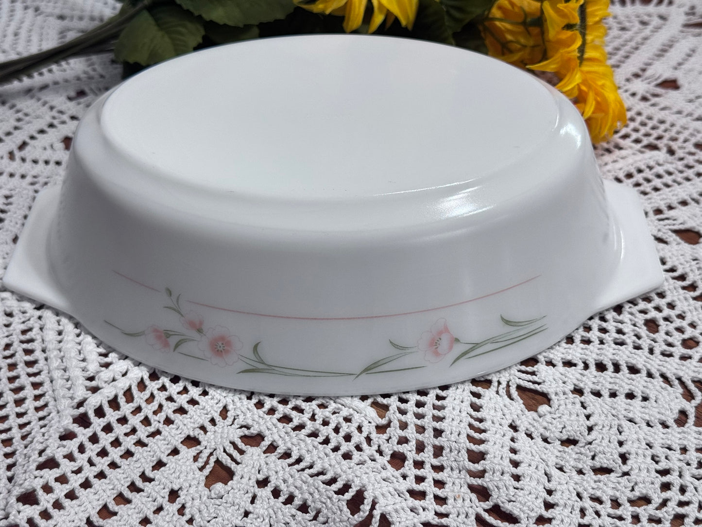 PYREX England Oval Floral Casserole Dish