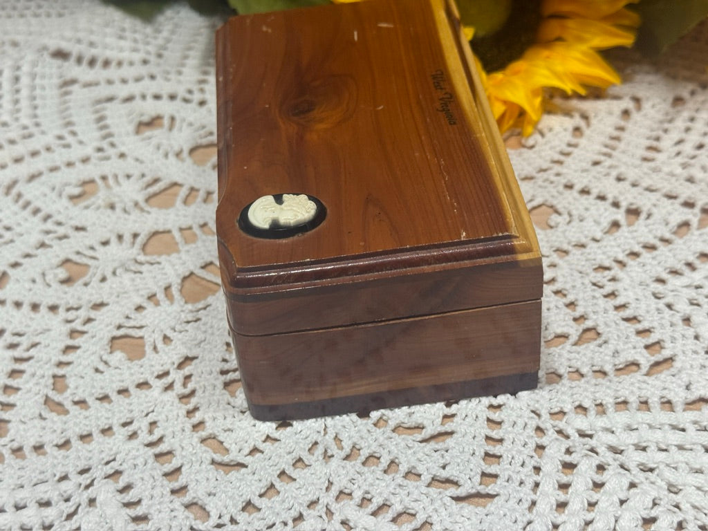 Handmade Cedar Cameo Sewing/Keepsake Box