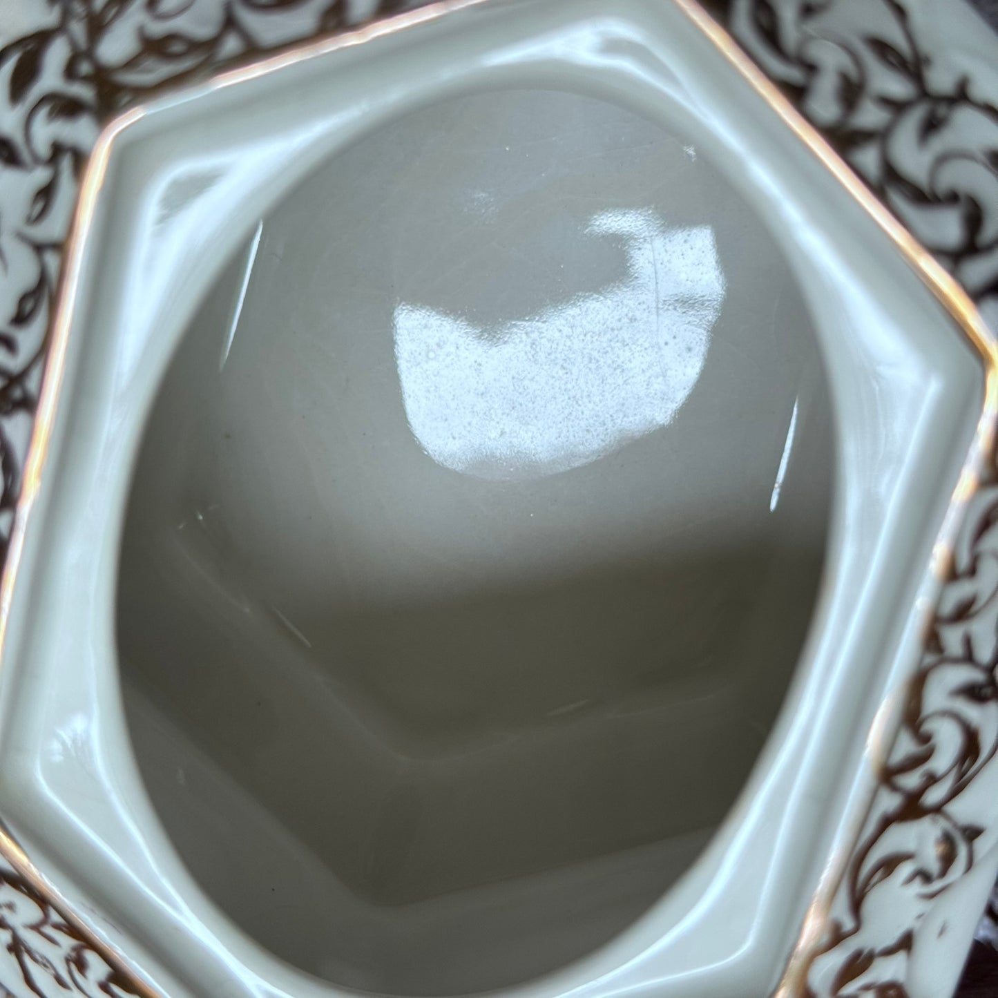 WOOD & SONS White & Gold Teapot