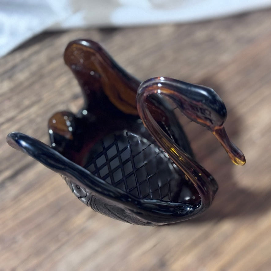 Viking Glass/Brown Glass Swan