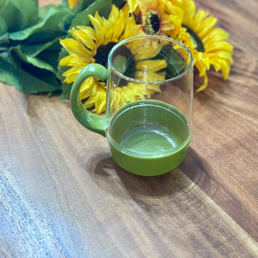 PYREX Avocado Green Glass Drinkup & Party Mug