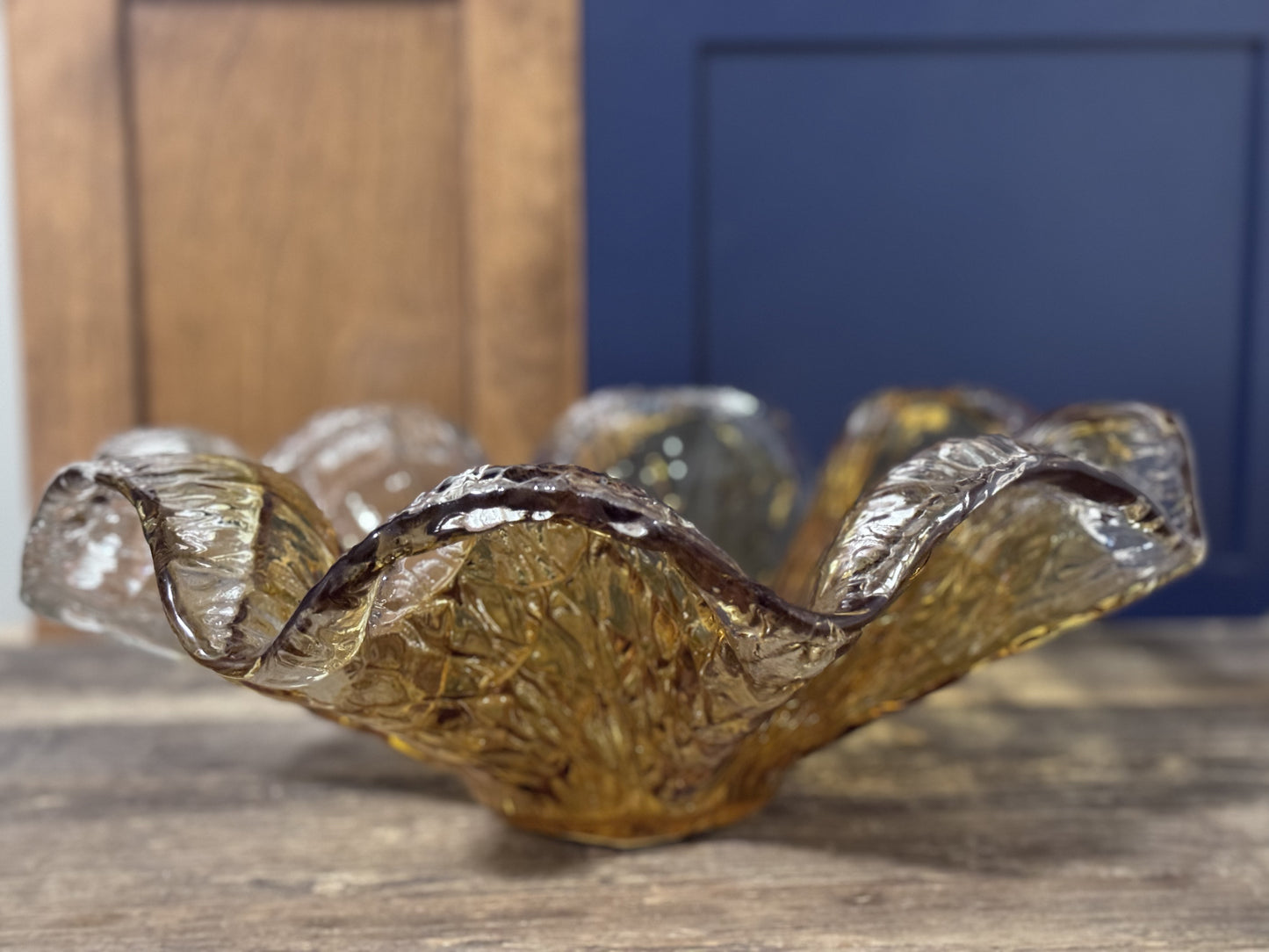 Murano Amber Glass Bowl