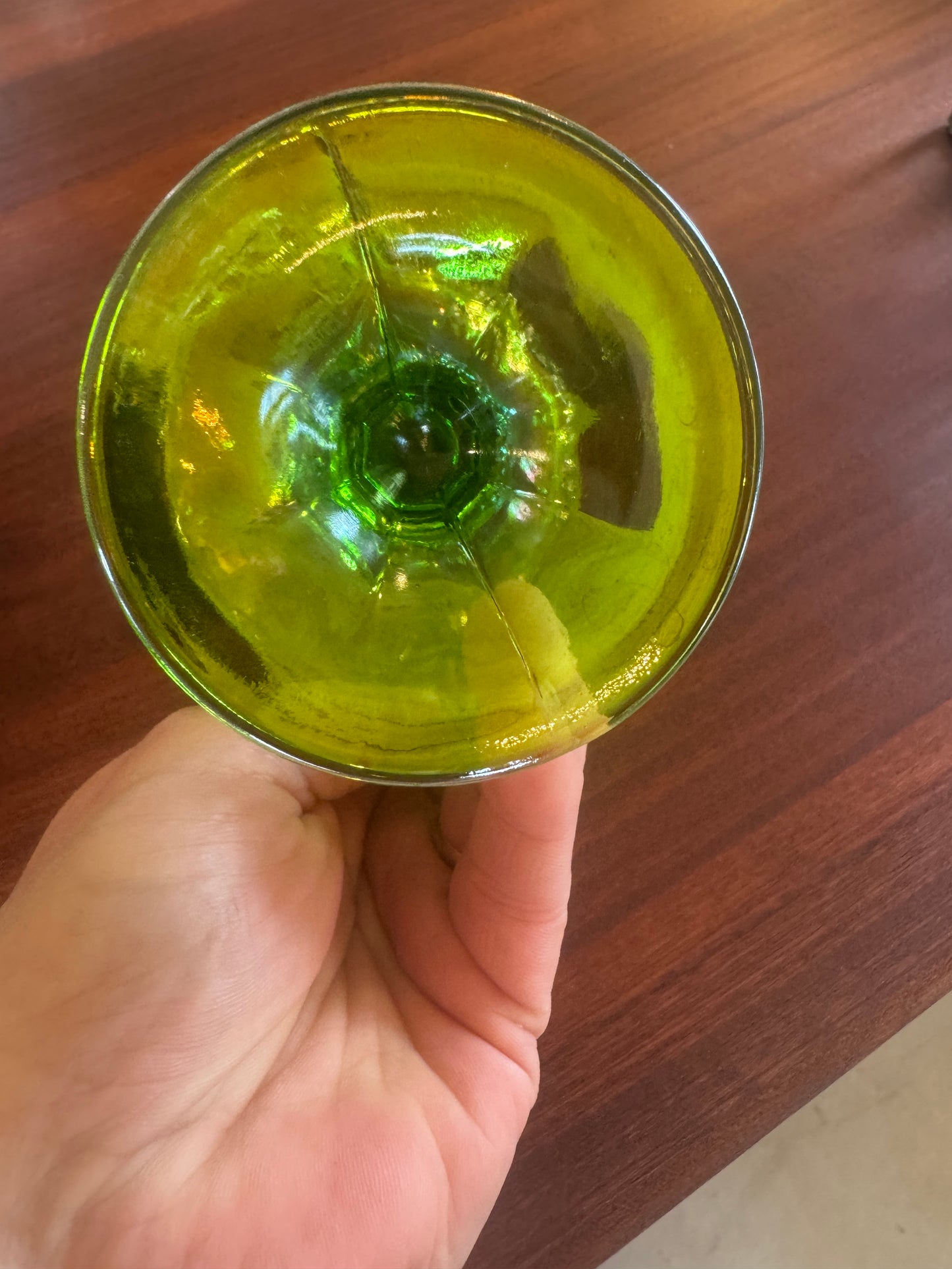 Green Harvest Grape Carnival Glass Creamer