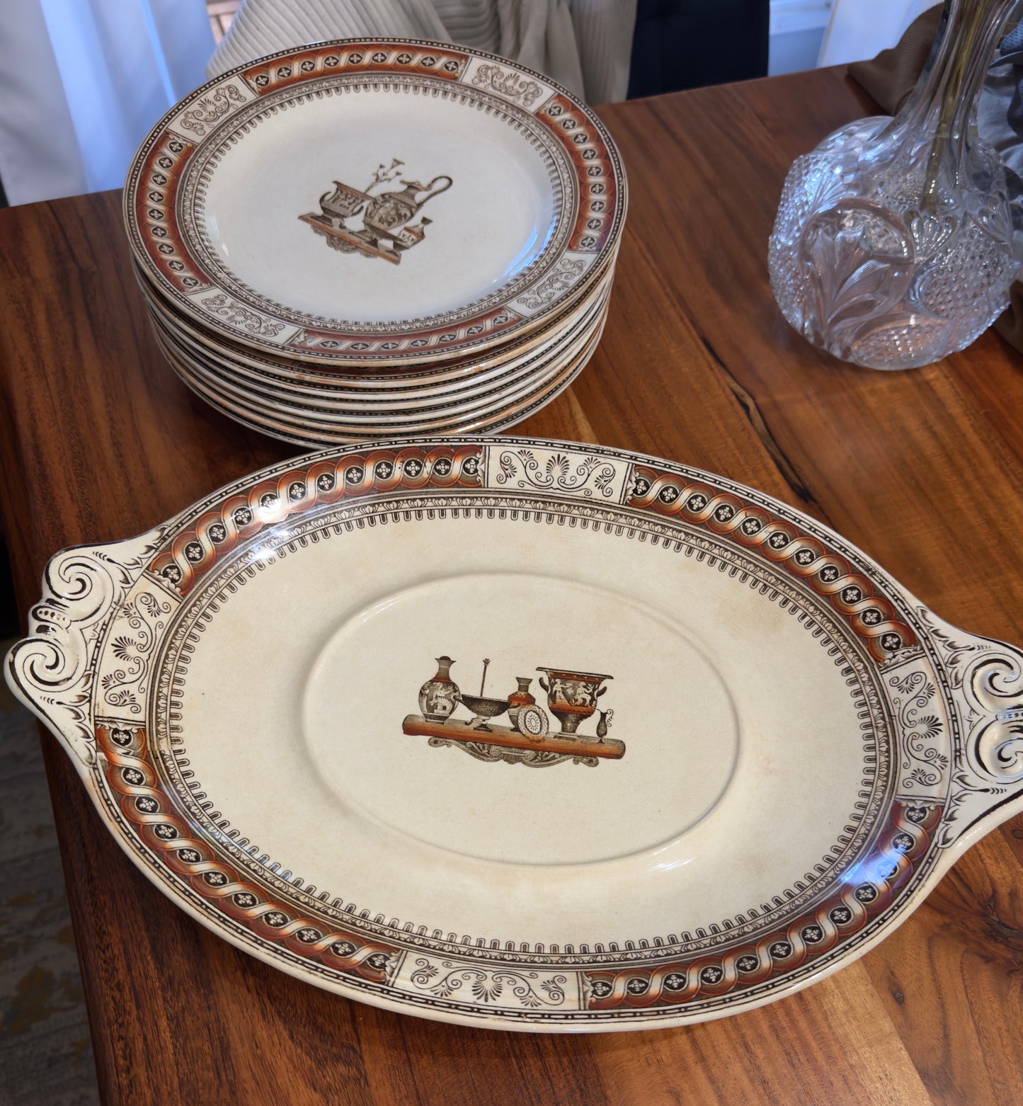 1873-1878 Antique Etruscan Dish Set