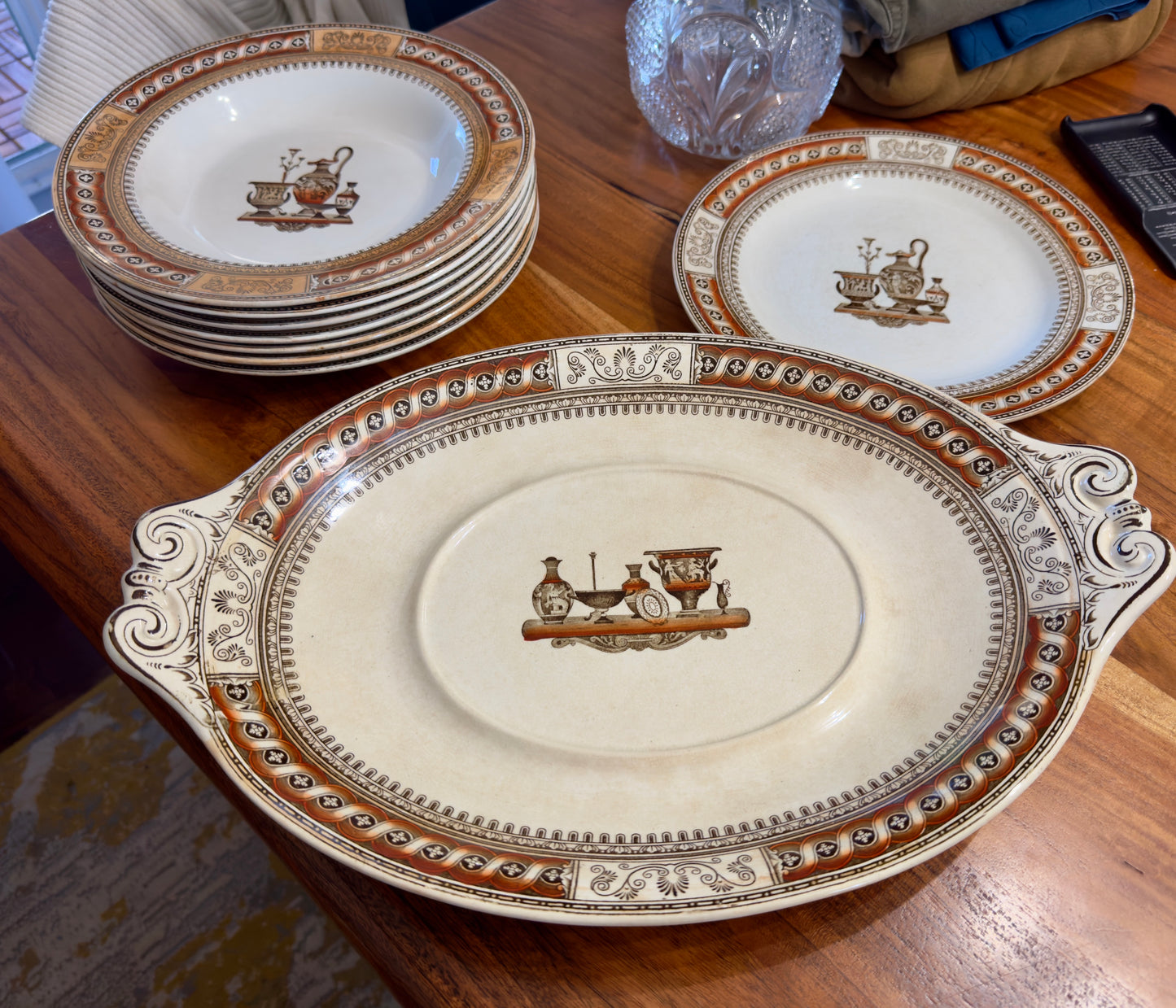 1873-1878 Antique Etruscan Dish Set