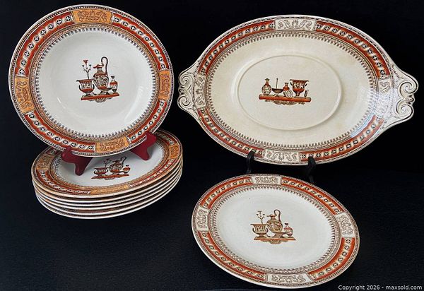 1873-1878 Antique Etruscan Dish Set