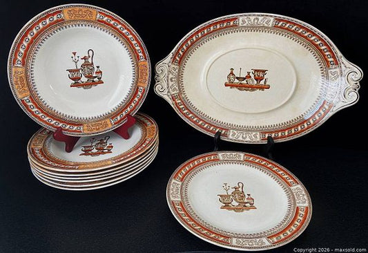 1873-1878 Antique Etruscan Dish Set
