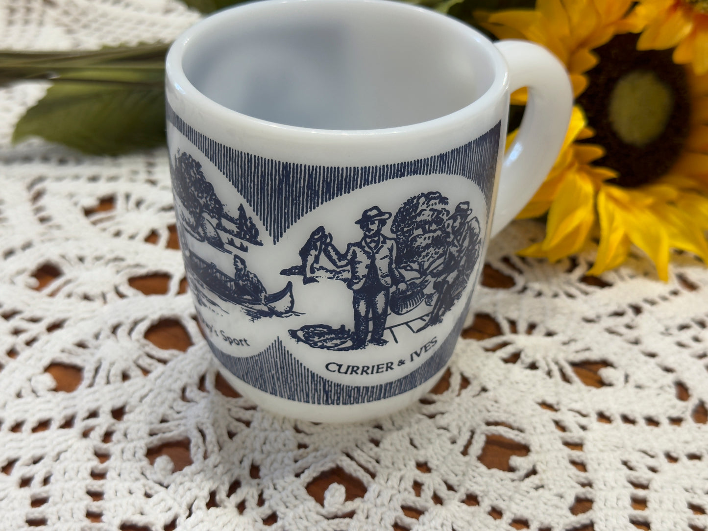Vintage 'A Good Day's Sport' Currier & Ives Hunting Scene Mug