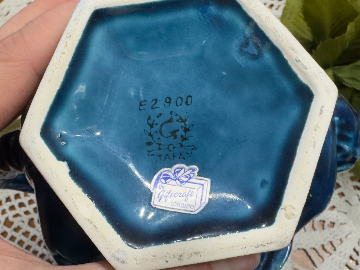 Inarco 'Mood Indigo' Ceramic Blue Fruit Pattern Tea/Coffee Set