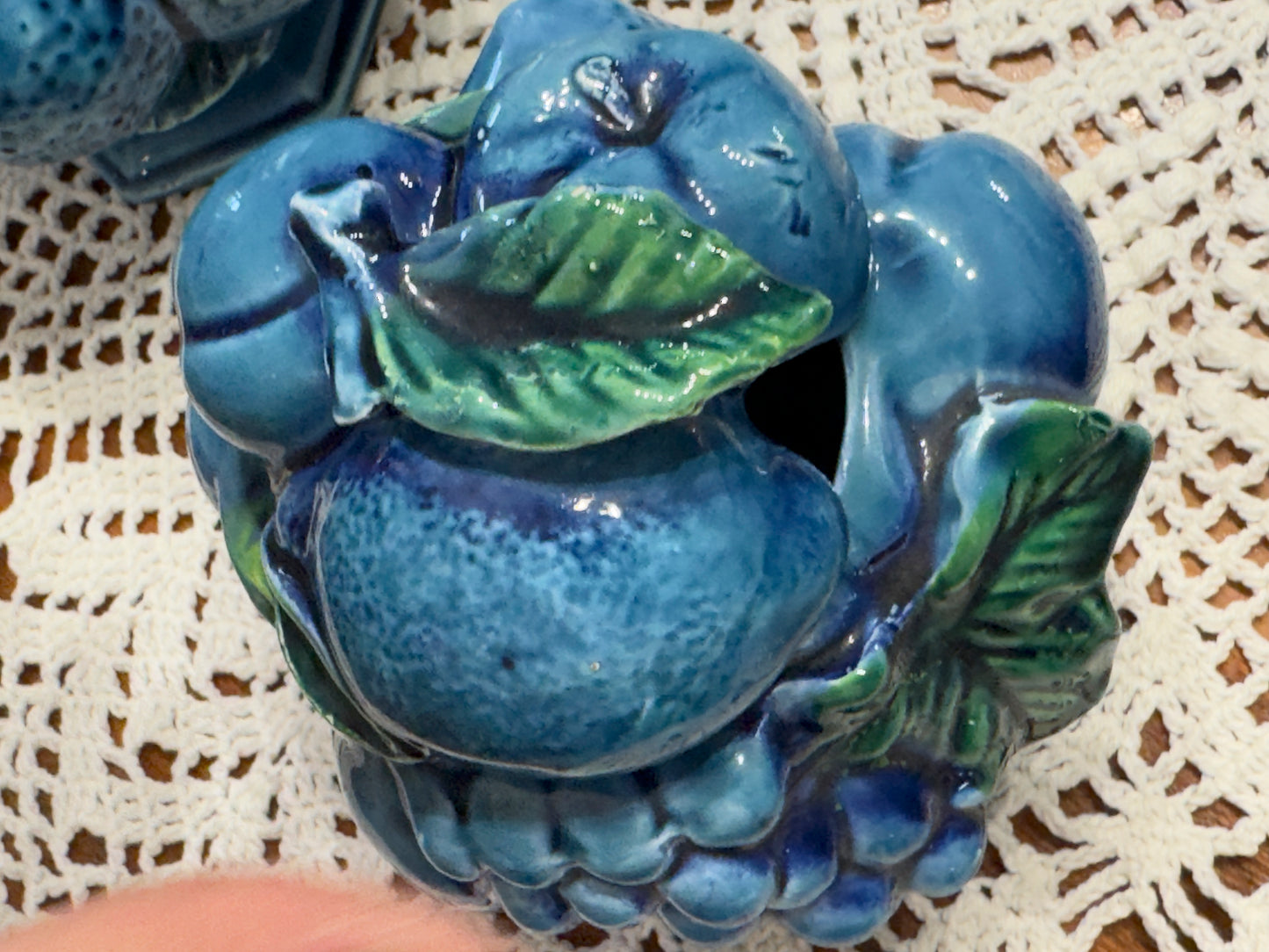 Inarco 'Mood Indigo' Ceramic Blue Fruit Pattern Tea/Coffee Set