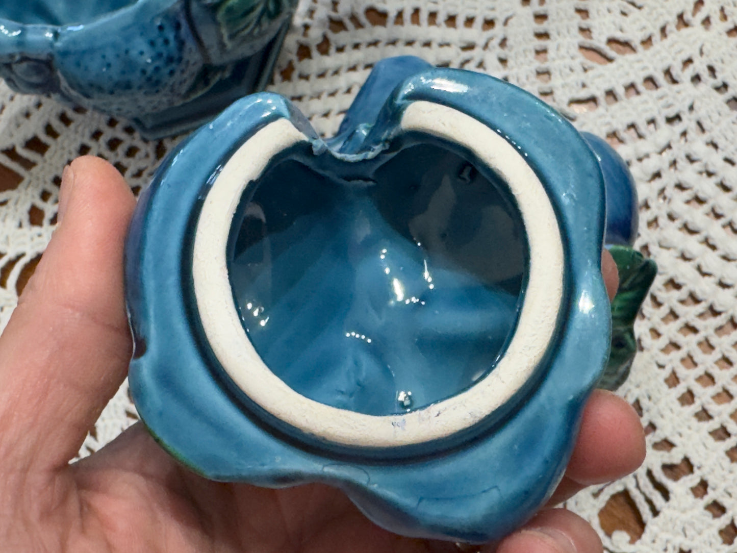 Inarco 'Mood Indigo' Ceramic Blue Fruit Pattern Tea/Coffee Set