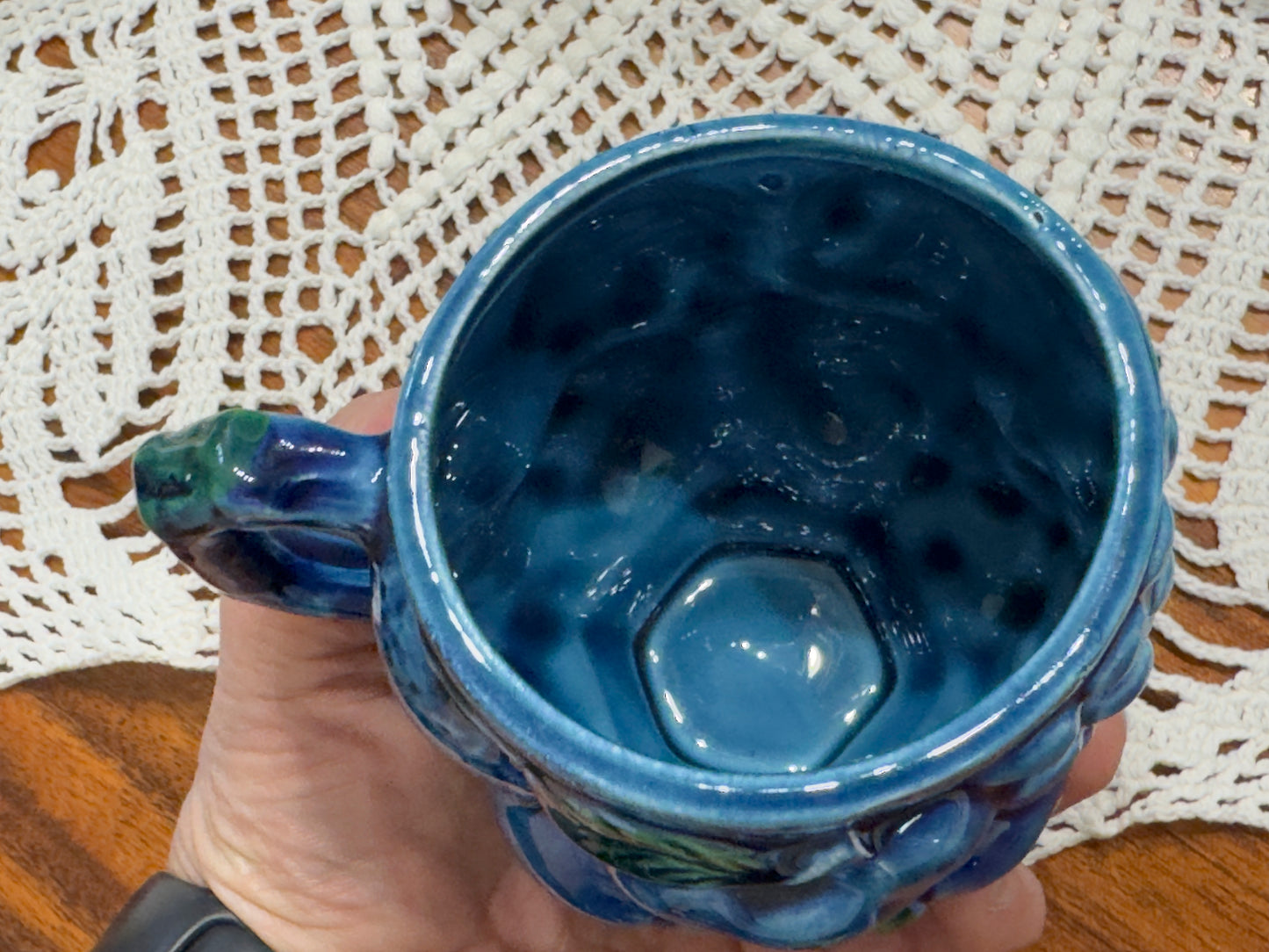 Inarco 'Mood Indigo' Ceramic Blue Fruit Pattern Tea/Coffee Set