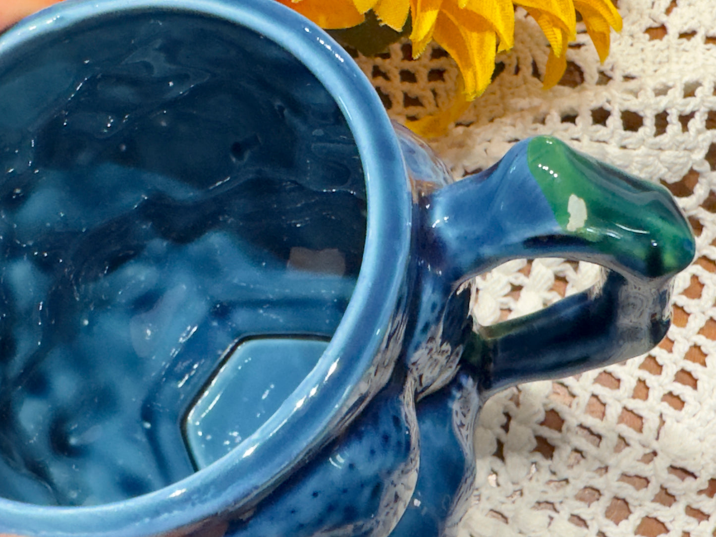 Inarco 'Mood Indigo' Ceramic Blue Fruit Pattern Tea/Coffee Set