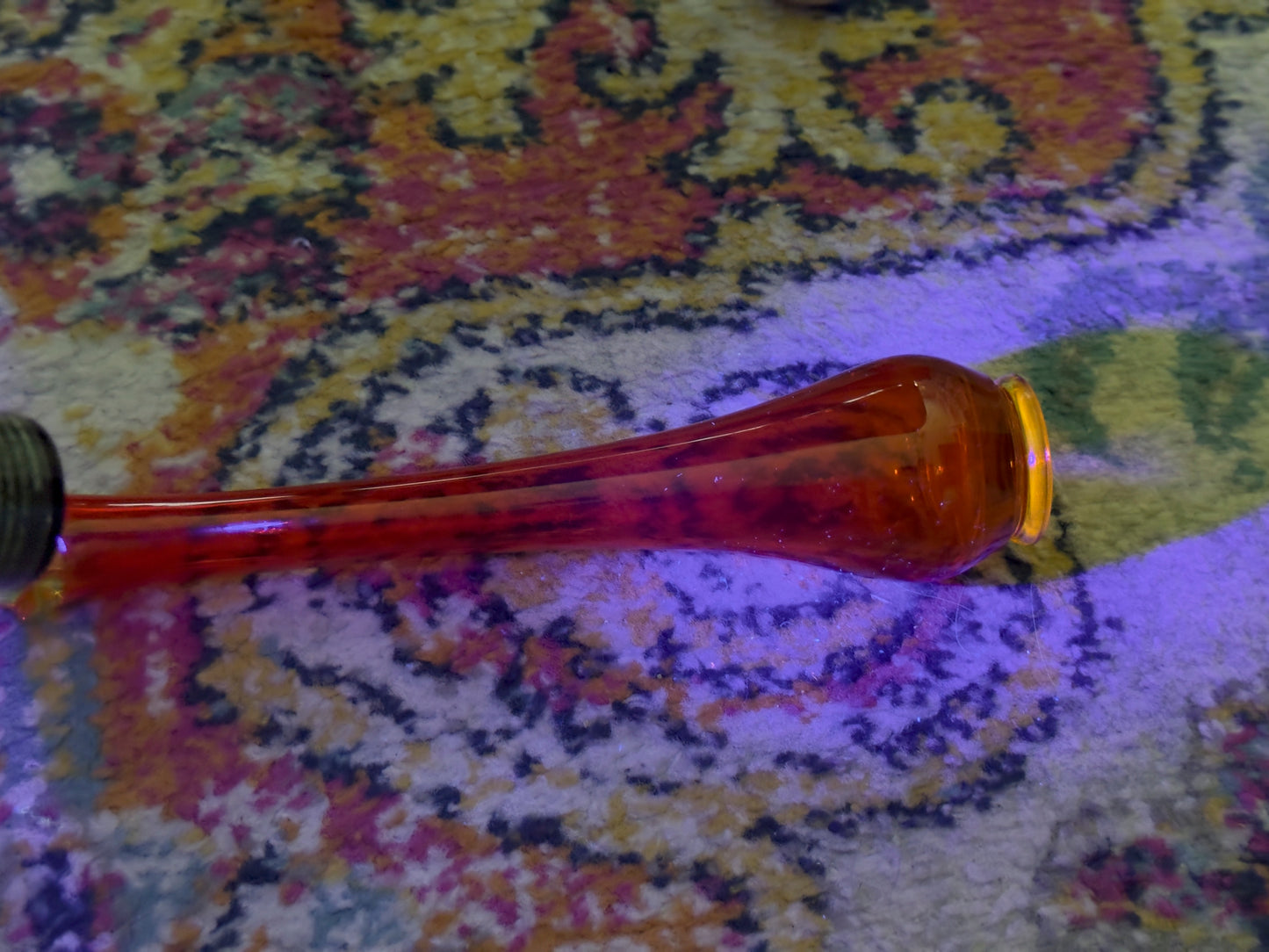 Vintage Amberina Swung Glass Vase