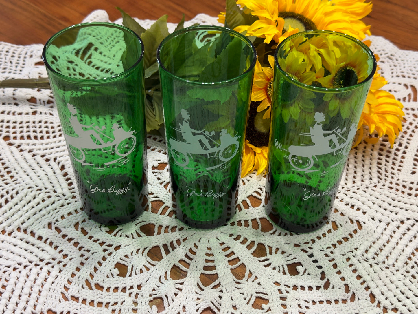 Anchor Hocking 1950-1965 "Gay Nineties" Gas Buggy Ice Tea Tumbler