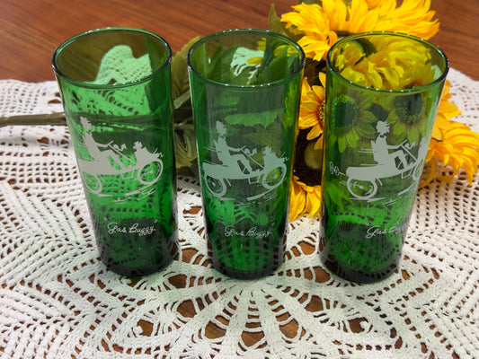 Anchor Hocking 1950-1965 "Gay Nineties" Gas Buggy Ice Tea Tumbler