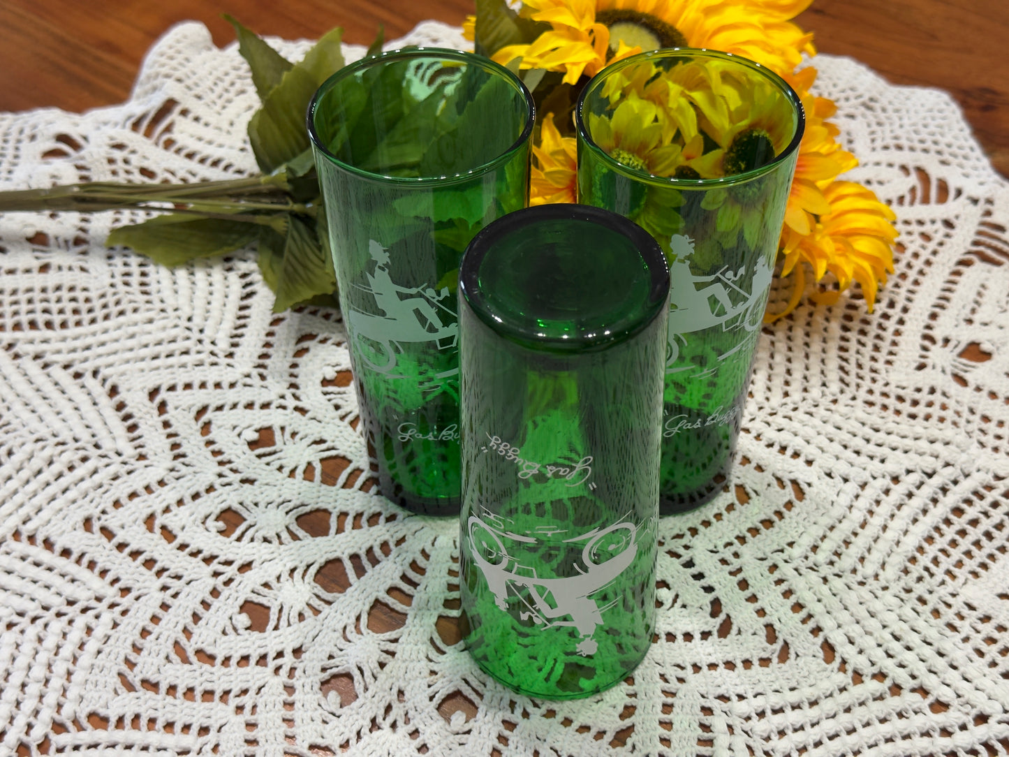 Anchor Hocking 1950-1965 "Gay Nineties" Gas Buggy Ice Tea Tumbler