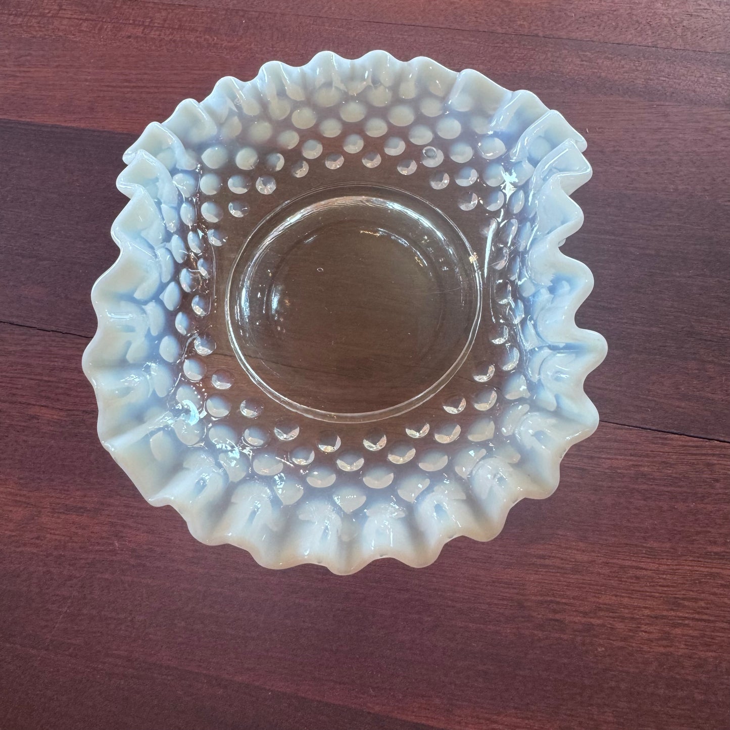 Vintage Fenton Opalescent Hobnail Candy Dish