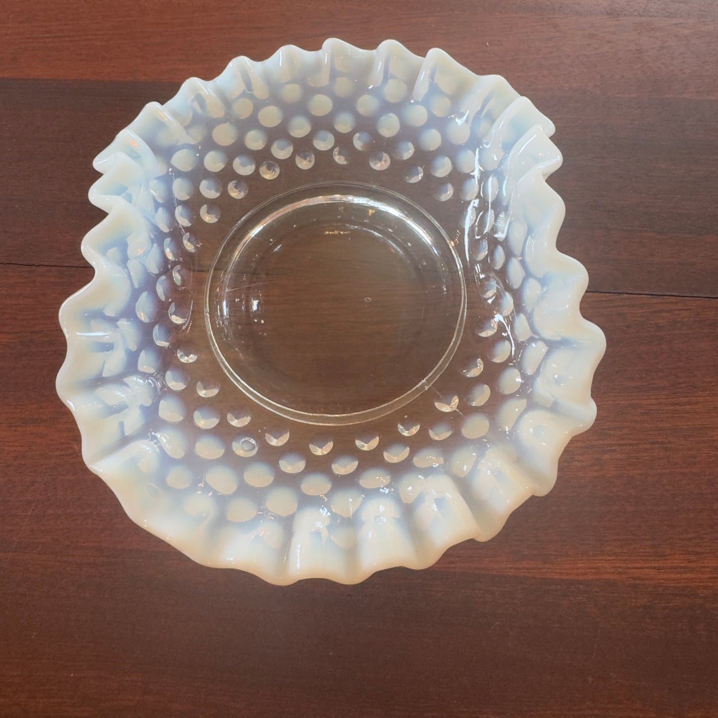 Vintage Fenton Opalescent Hobnail Candy Dish
