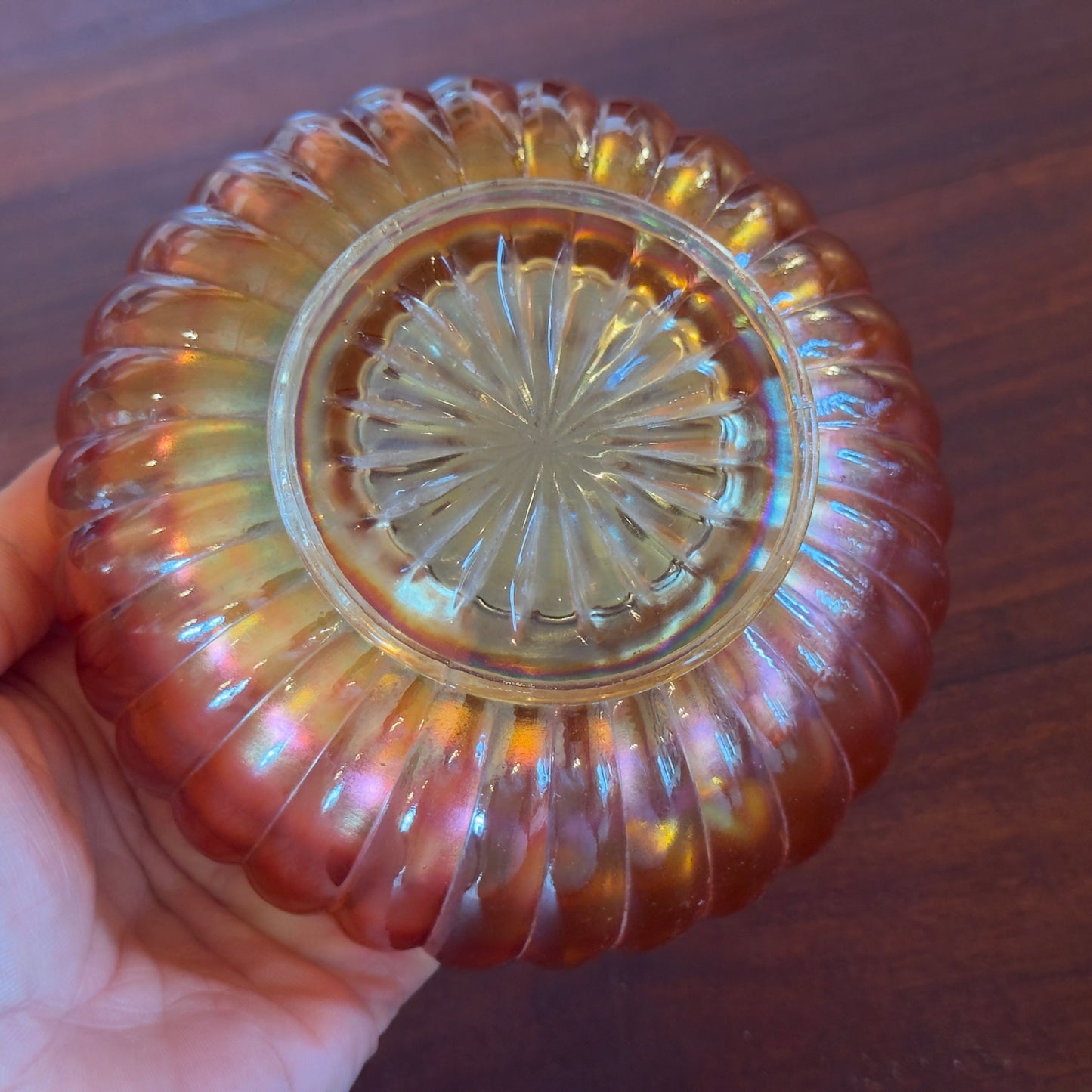 Imperial Carnival Glass 'Pillar Flute' Bowl