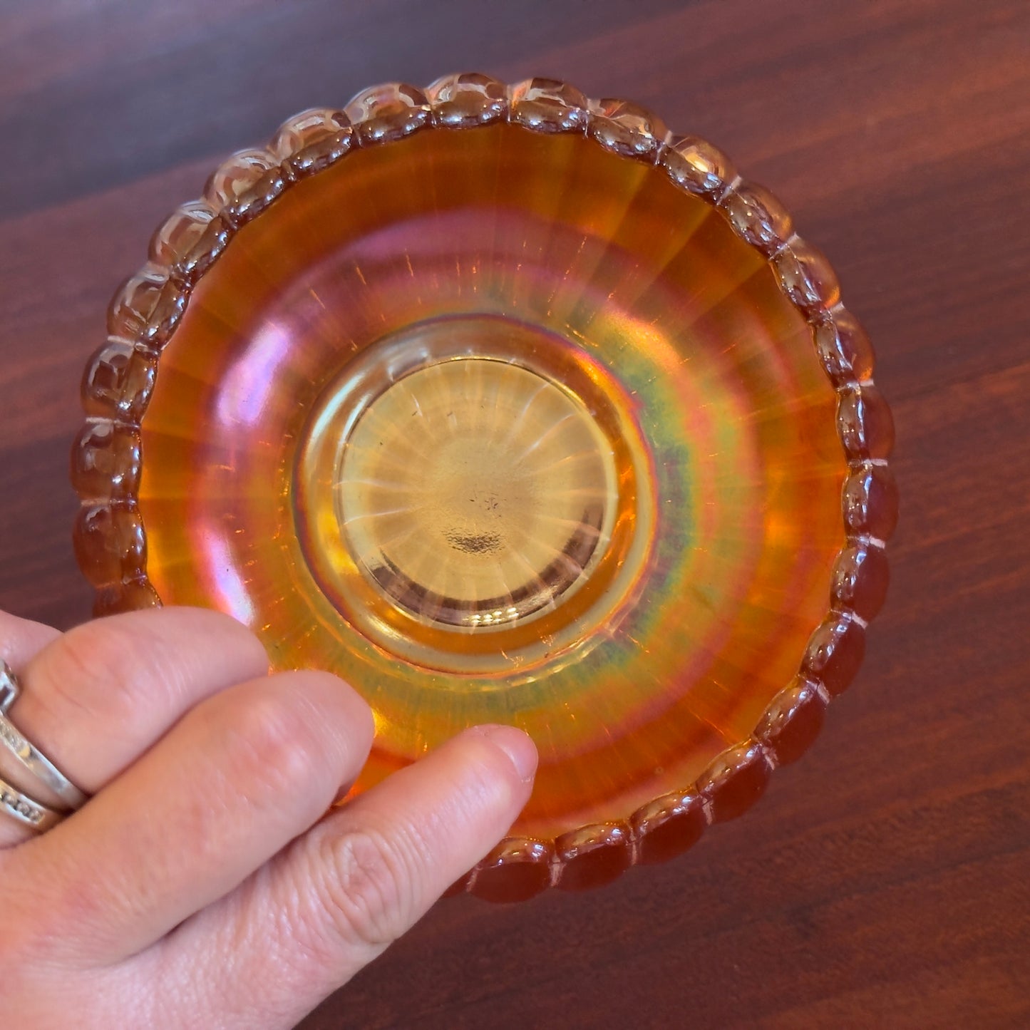 Imperial Carnival Glass 'Pillar Flute' Bowl