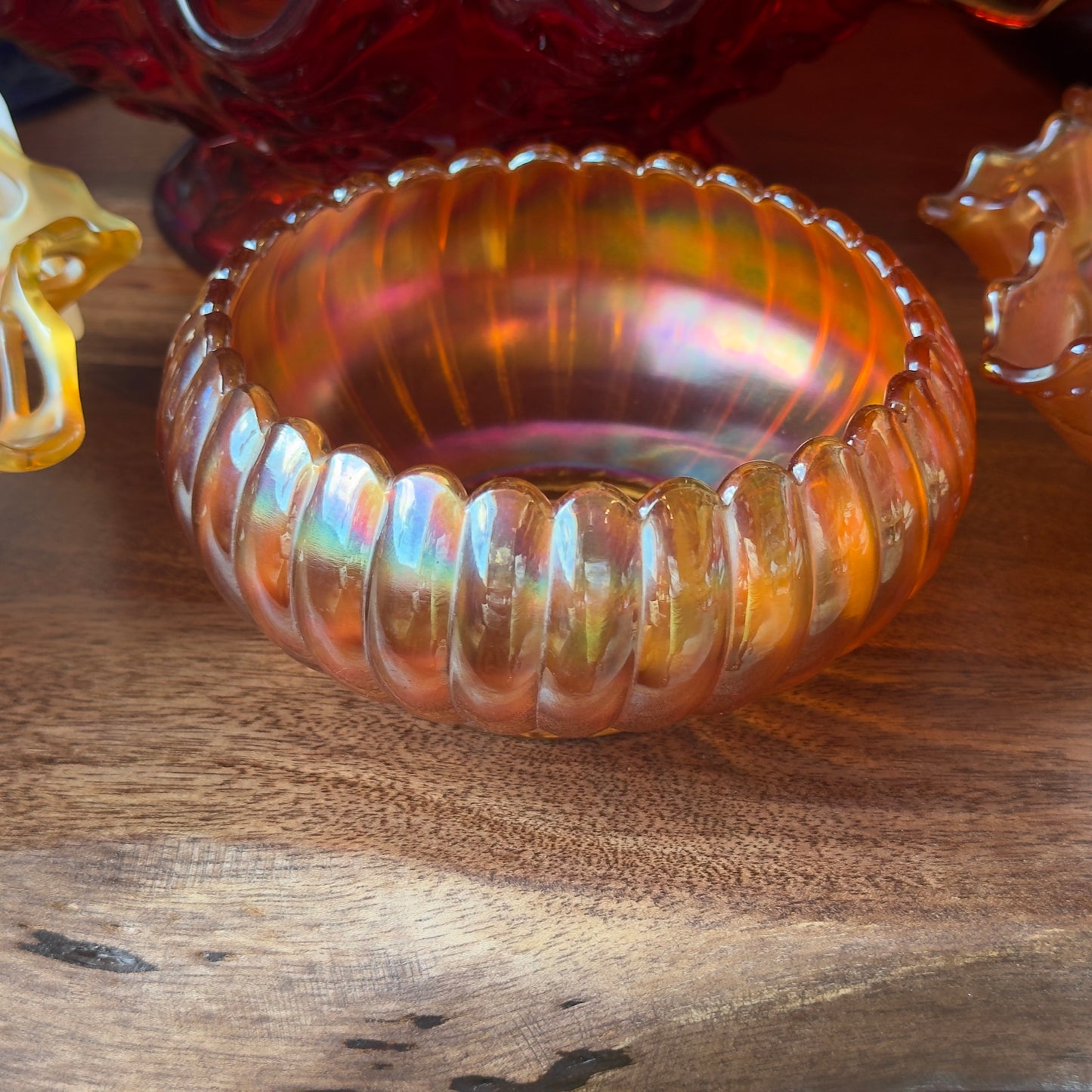 Imperial Carnival Glass 'Pillar Flute' Bowl