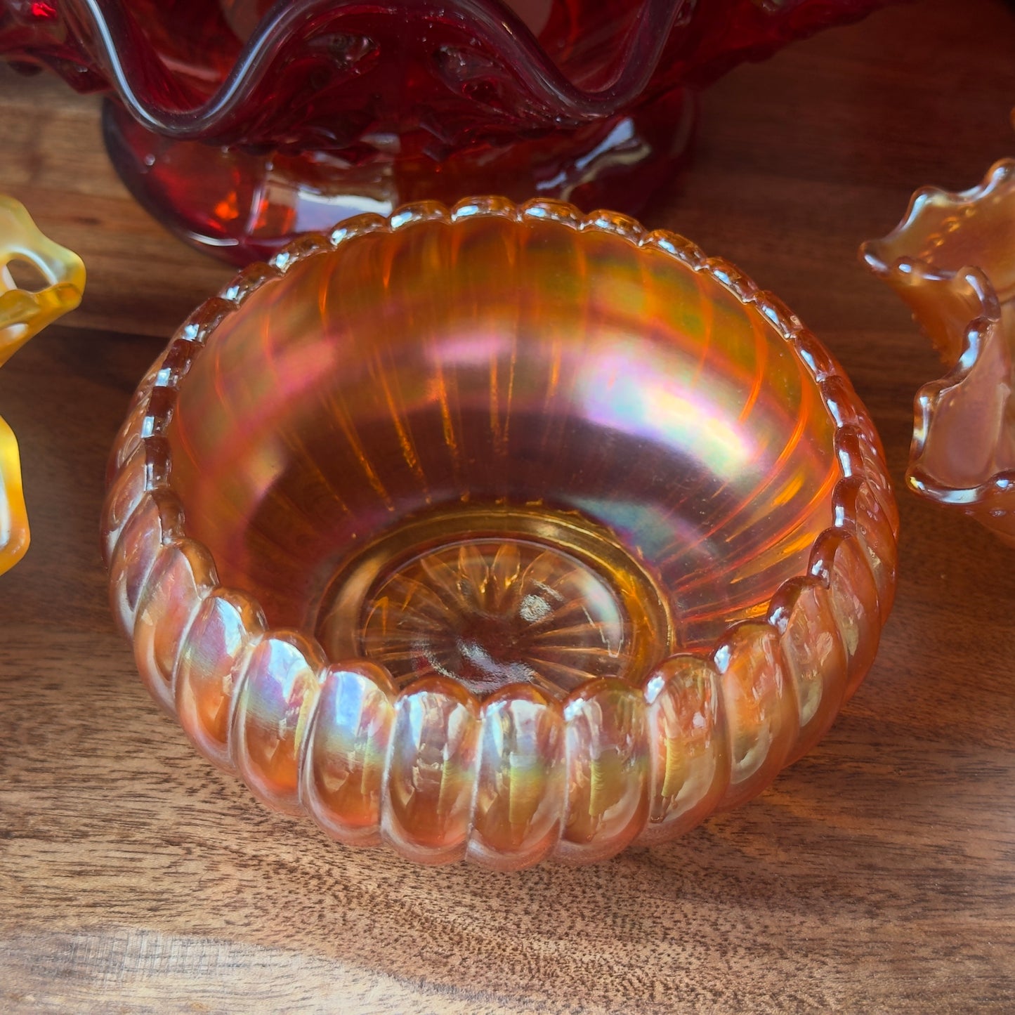 Imperial Carnival Glass 'Pillar Flute' Bowl