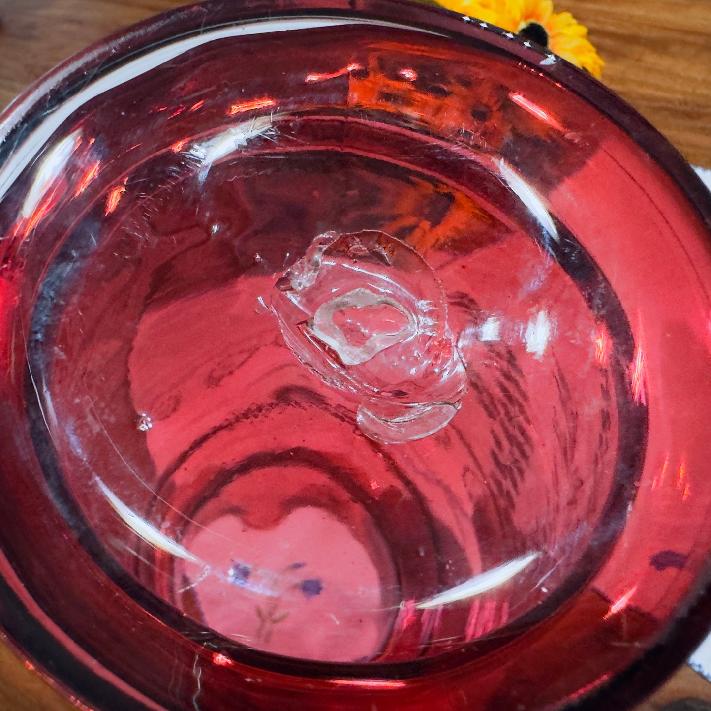 Antique Victorian-era Cranberry Glass Pitcher
