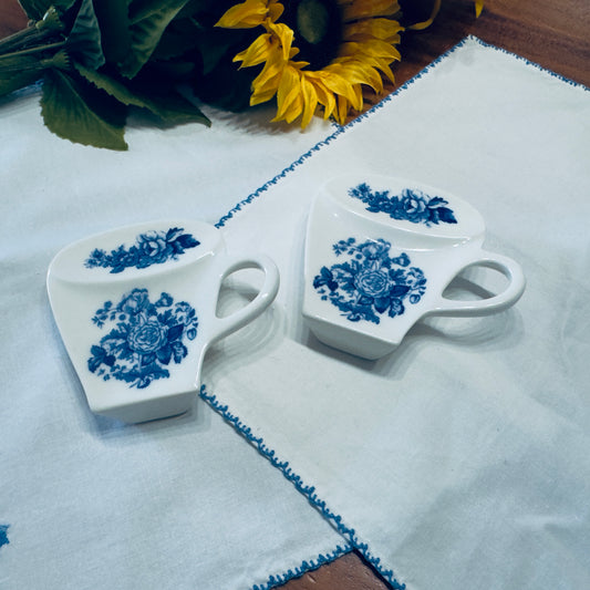 Vintage Spode Blue Room Tea Bag Holder/Spoon Rest
