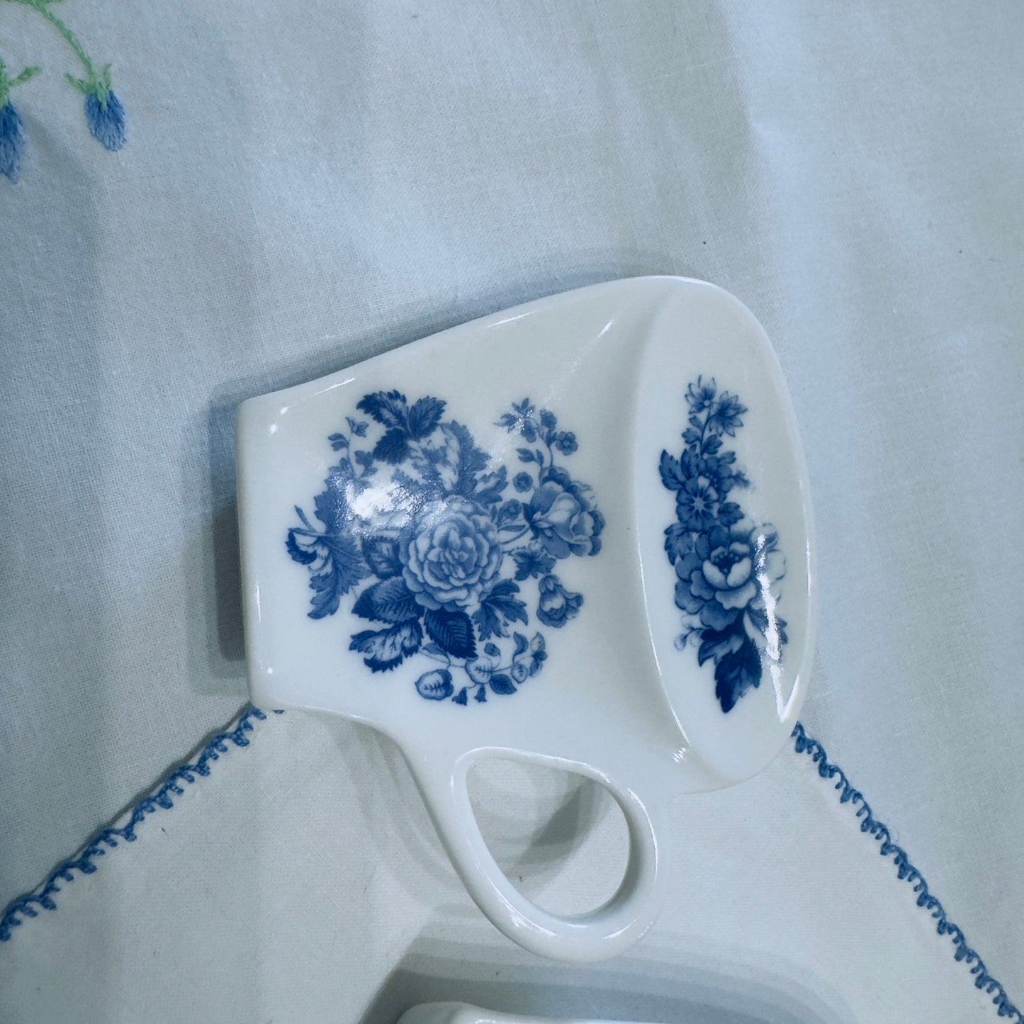 Vintage Spode Blue Room Tea Bag Holder/Spoon Rest