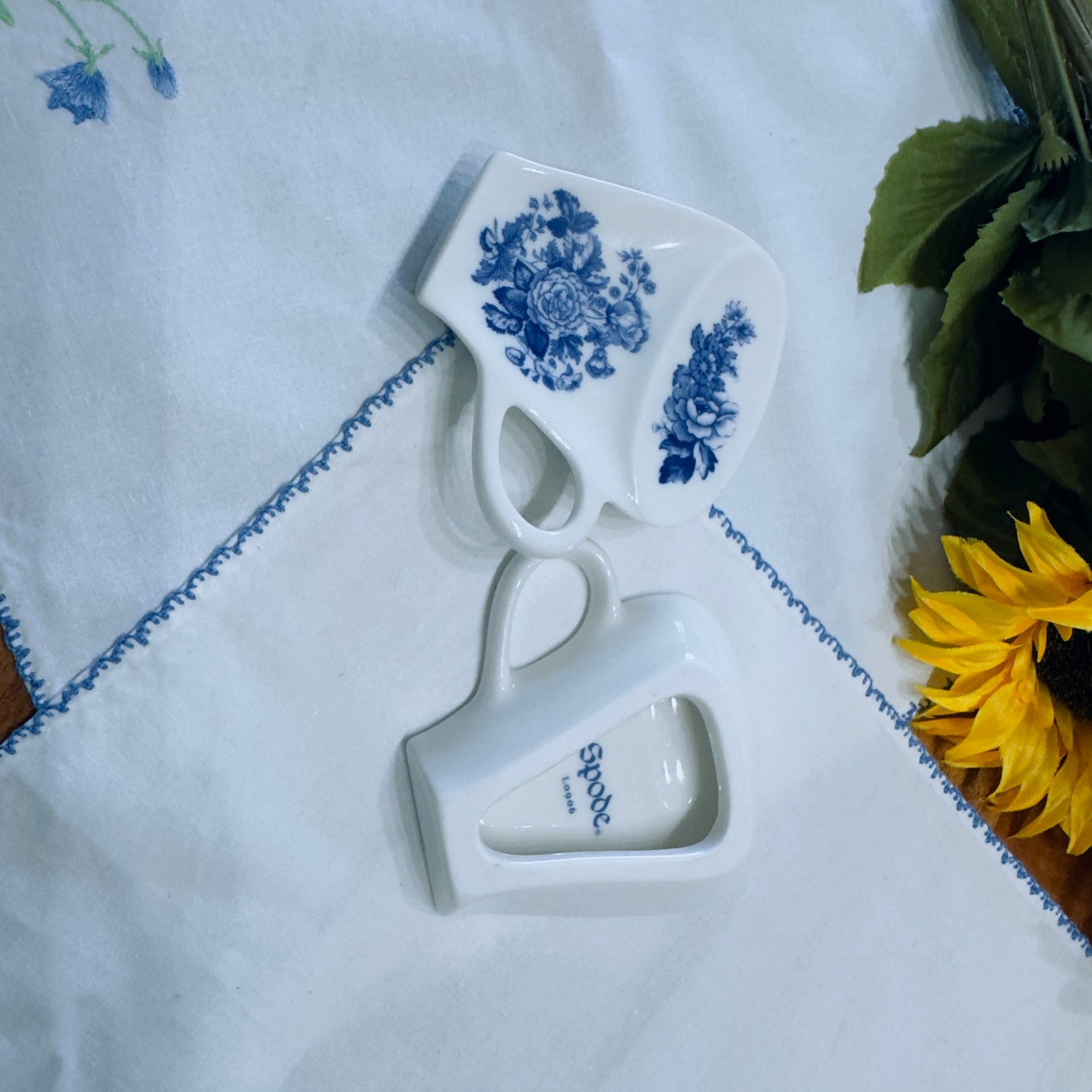 Vintage Spode Blue Room Tea Bag Holder/Spoon Rest