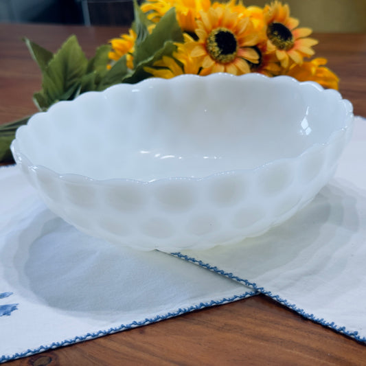 Anchor Hocking Fire-King Milk Glass Bubble Bowl