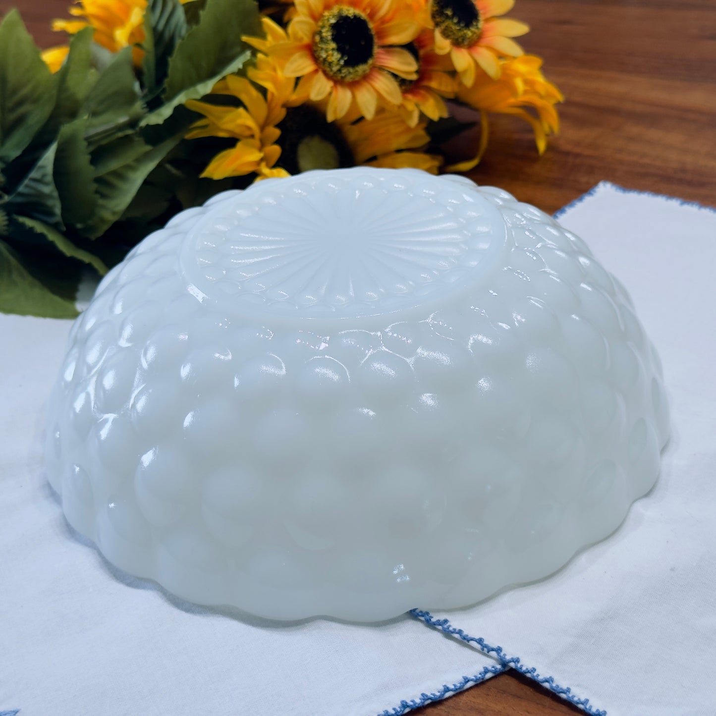 Anchor Hocking Fire-King Milk Glass Bubble Bowl