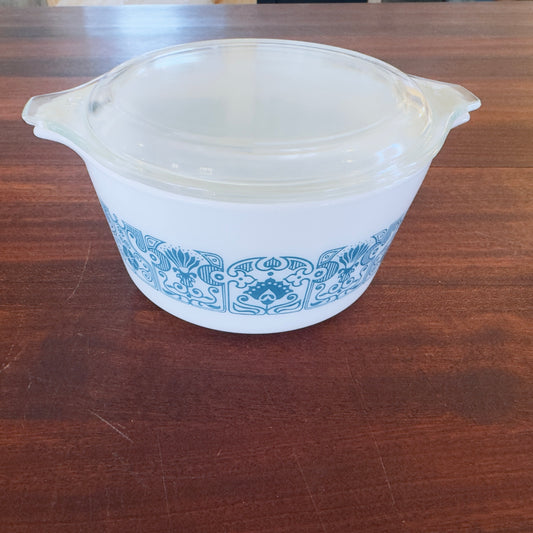 PYREX Horizon Blue Covered Casserole Dish