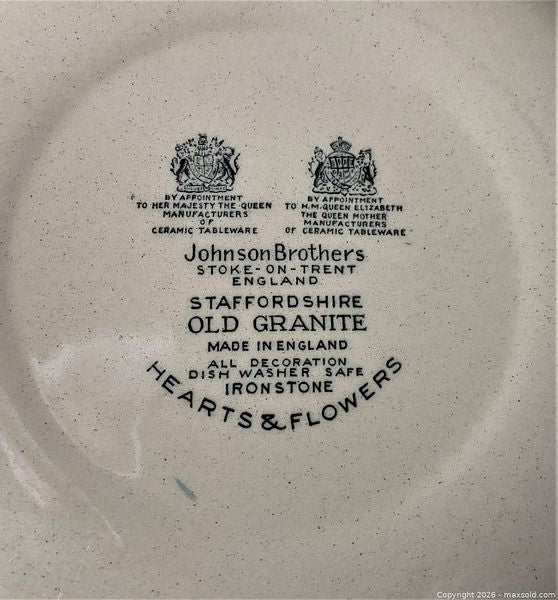 Johnson Brothers 'Old Granite' Hearts and Flowers