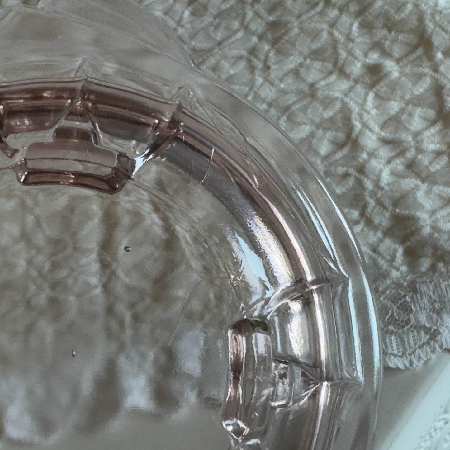 Art Deco Pink Depression Glass Covered Butter/Candy Dish