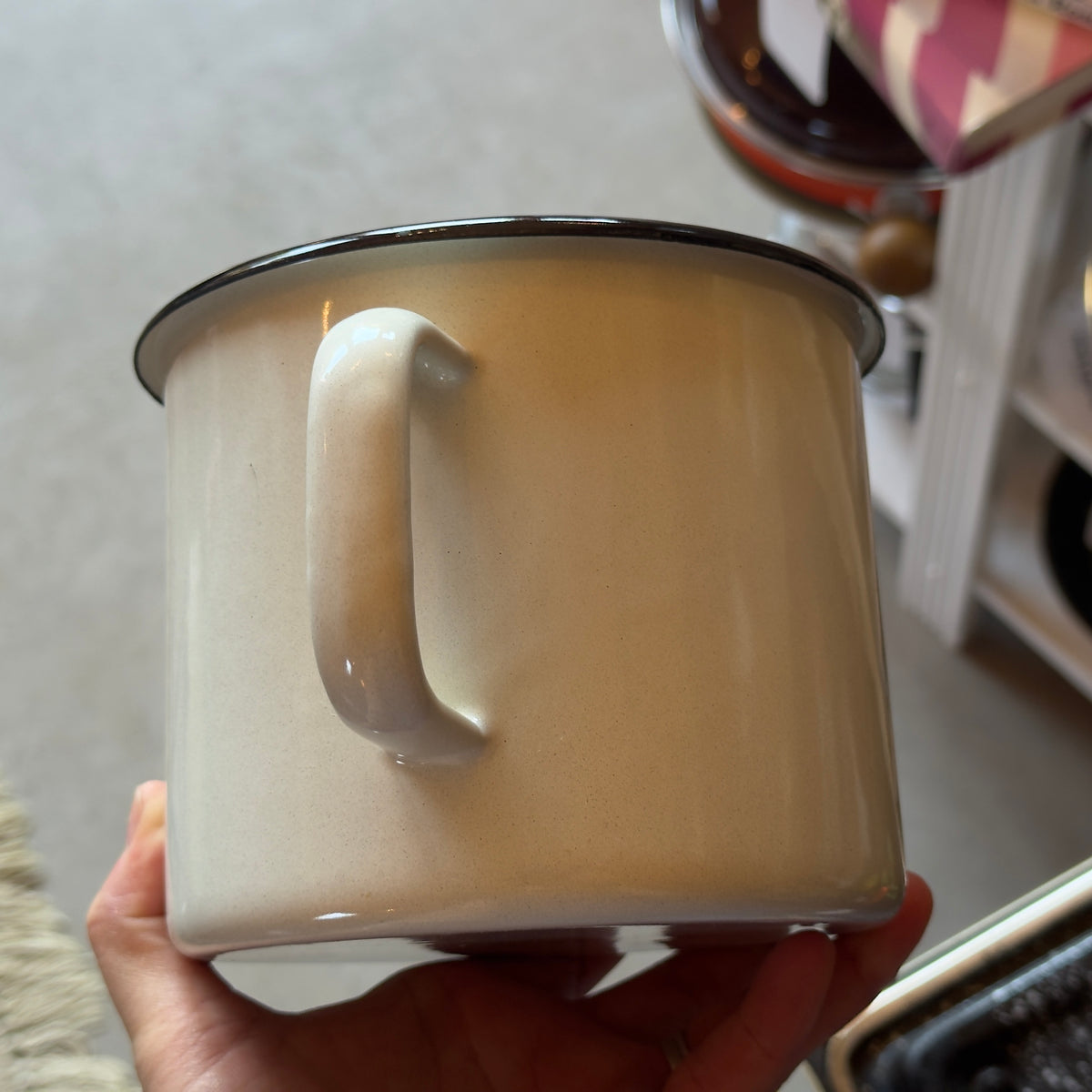 EMO Celje Slovenia Enamel Measuring Cup Pot