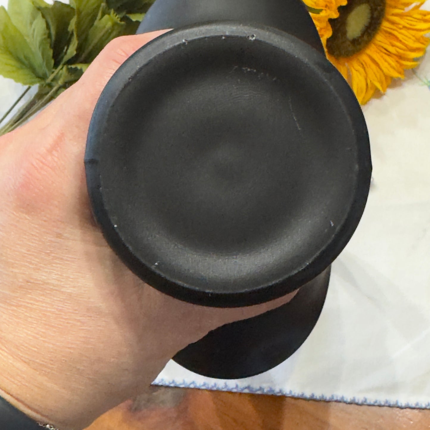Antique Tiffin Black Satin Brides Basket