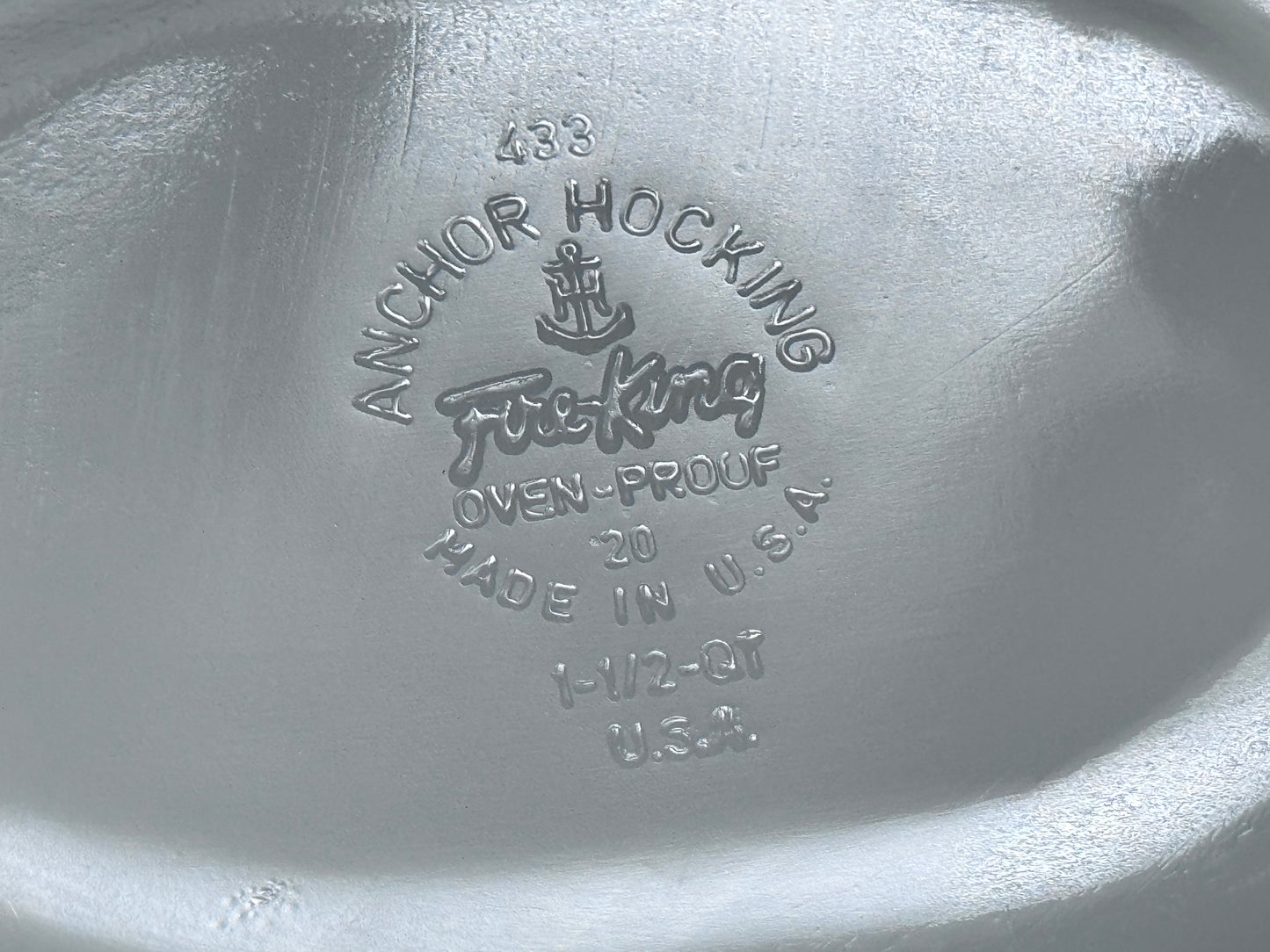 Anchor Hocking Fire King Blue Cornflower Casserole