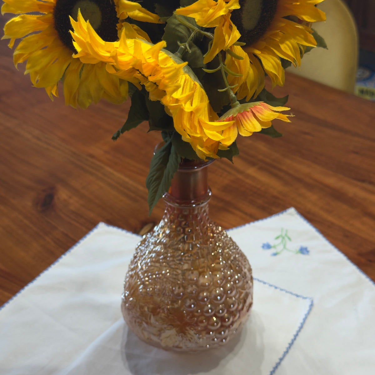 Vintage Marigold Carnival Glass Decanter