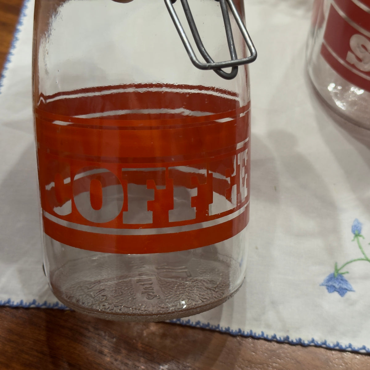 Vintage Glass Canister Set (Sugar & Coffee)