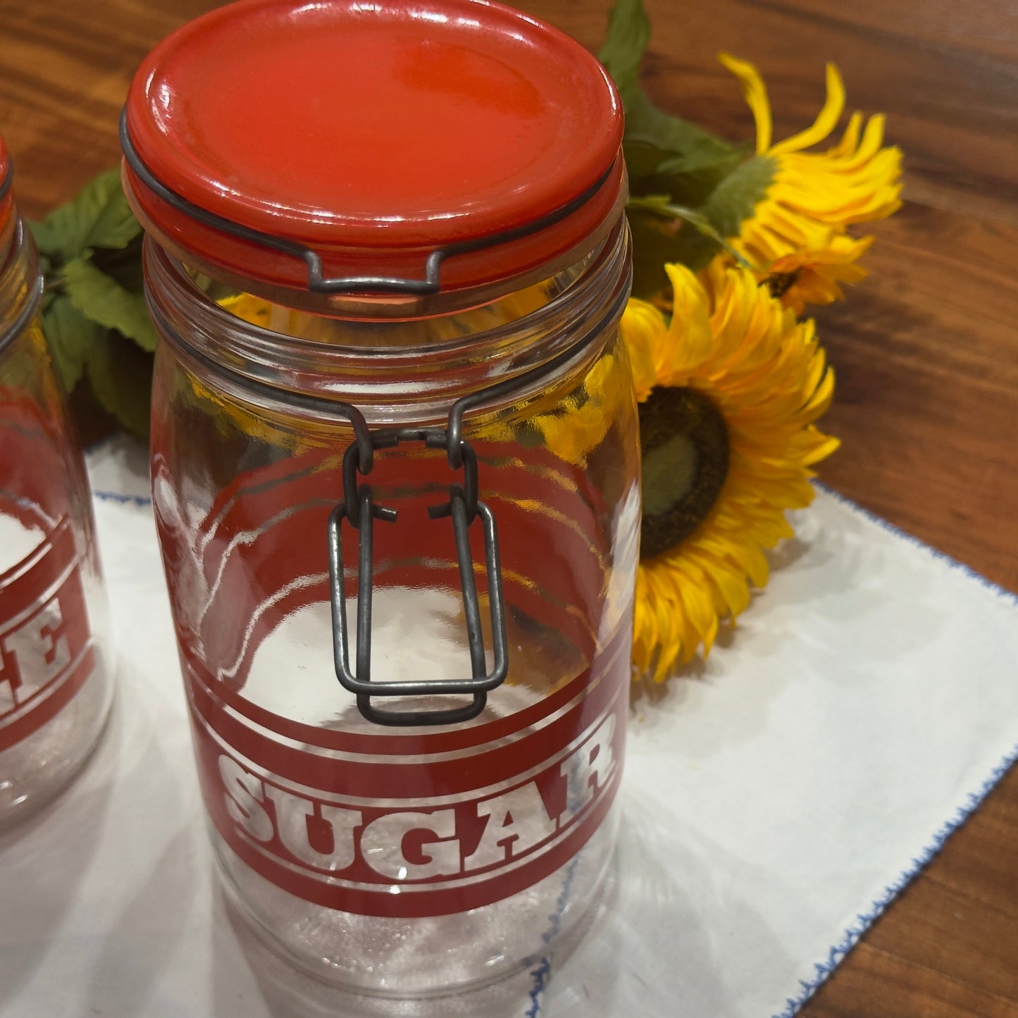 Vintage Glass Canister Set (Sugar & Coffee)