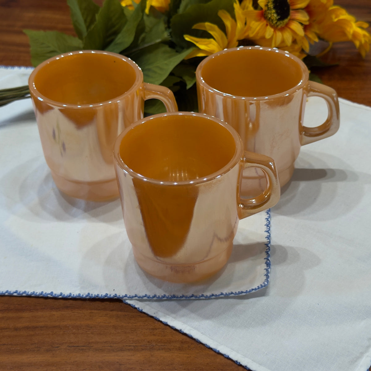 Termocrisa Peach Lustre Stackable Mugs
