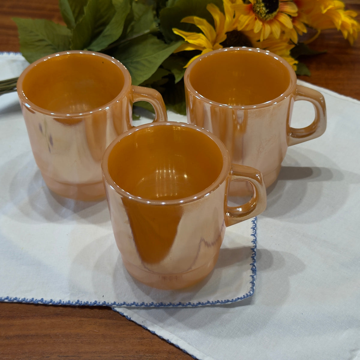 Termocrisa Peach Lustre Stackable Mugs