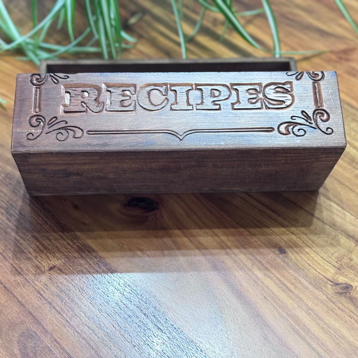 Wooden Recipes Box