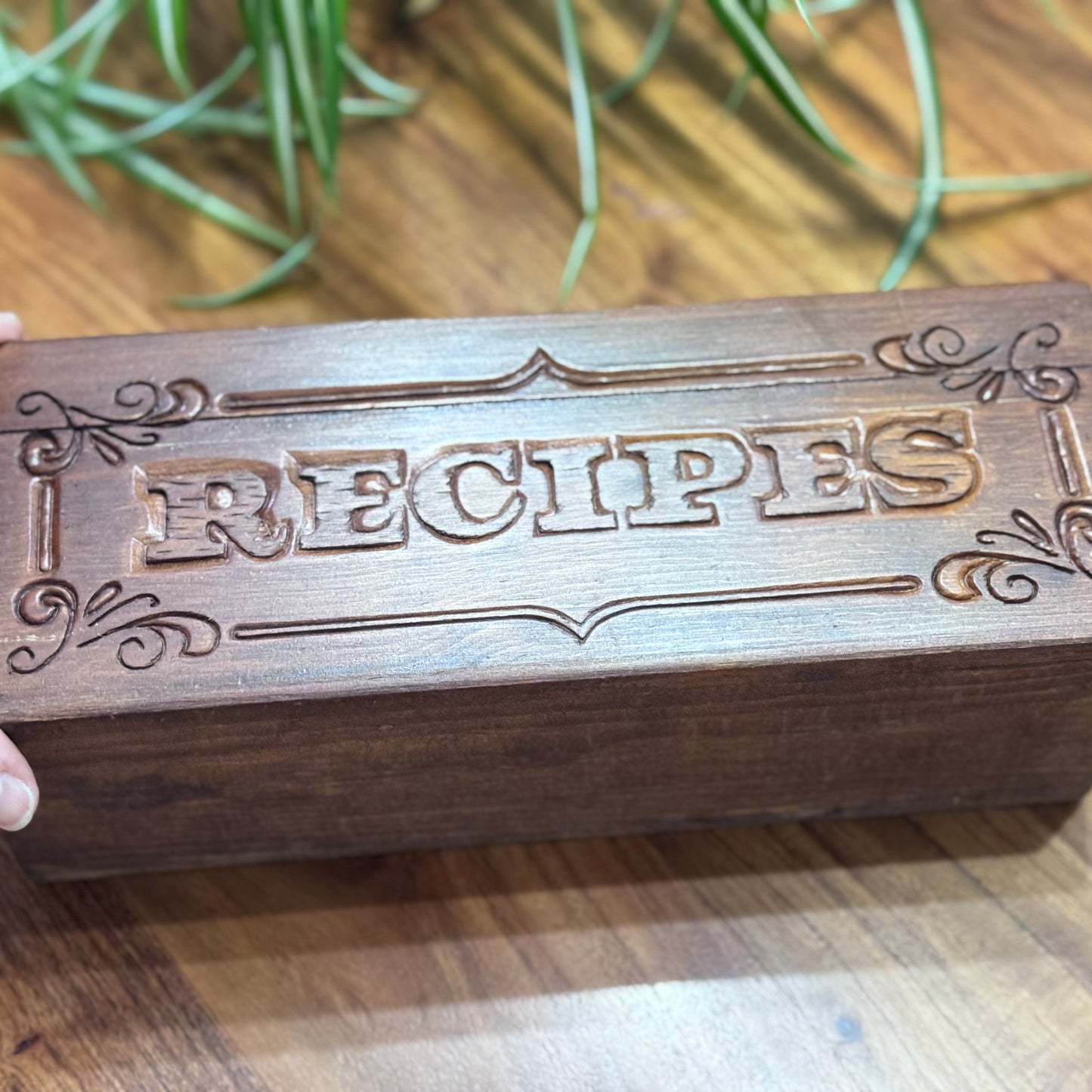 Wooden Recipes Box